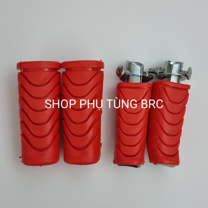 Combo tiết kiệm: Cặp gác chân xe máy trước, sau màu Phụ Kiện Phụ Tùng