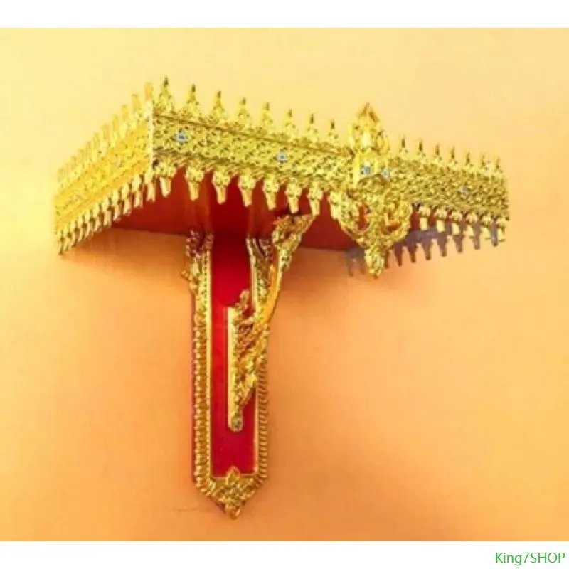 King7SHOP หิ้งพระ หิ้งพระติดผนัง หิ้งไอ้ไข่ ขนาด 9,11,13 นิ้ว สีแดงทอง งานเกรด A ราคาโรงงาน สวยมาก คุณภาพดี  มีบริการเก็บ พระพุทธรูป