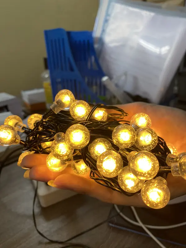 Đèn bọt nước chấm bi chơi tết trang trí nhà cửa 10m 40 bóng 1