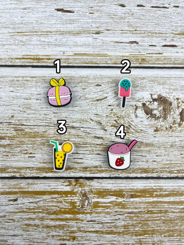 Cute Ice Cream Design Shoe Charm, Fashionable Shoes Decorations for Women & Girls, Shoes Accessories for Beach Vacation Birthday Holiday Gift 6