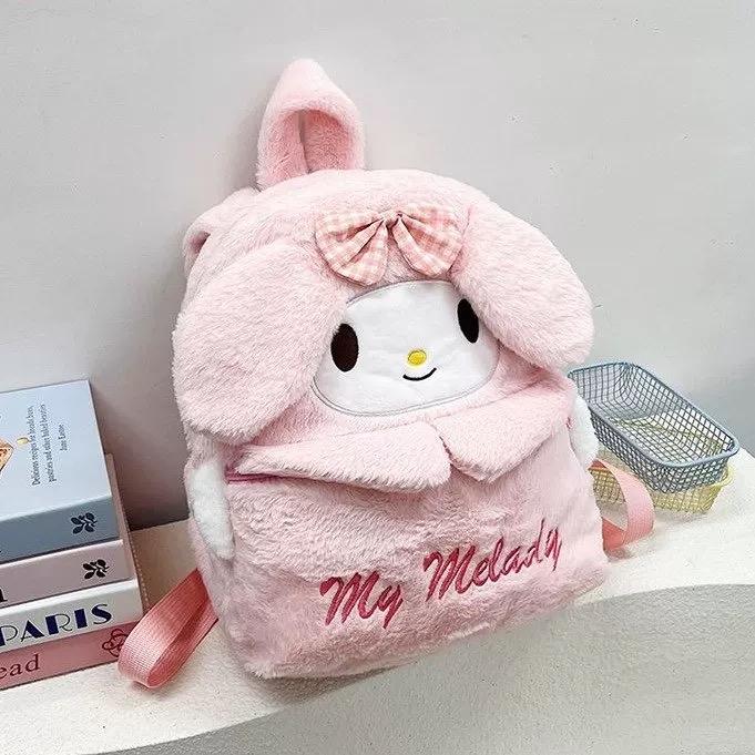 Balo Vải Bông Mềm Mại Hoạt Hình Sanrio - Kuromi Màu Sắc Đa Dạng Phong Cách Hoạt Hình Đeo Vai - Backpack