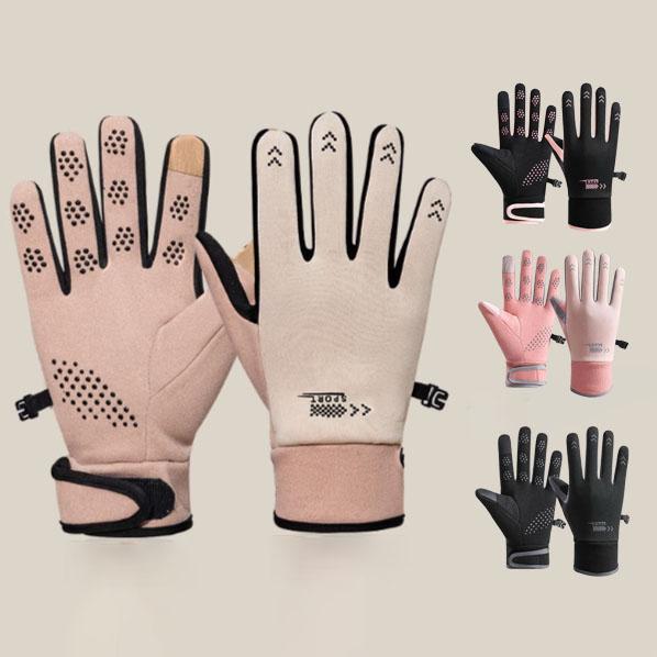  Găng Tay Mùa Đông Đi Xe Máy Lót Bông Chống Lạnh Chống Nước Nam Nữ Có Đai Điều Chỉnh Cổ Tay Tiện Lợi Thiết Kế Thời Trang 