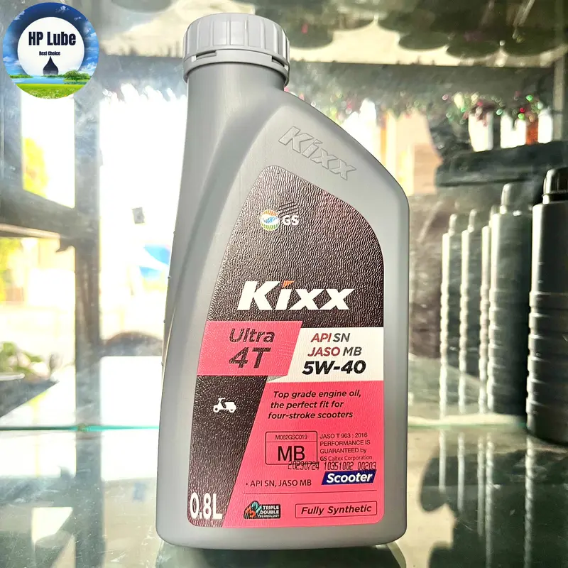 Nhớt Kixx Cho Xe Tay Ga Tổng Hợp Hoàn Toàn 5W40 Chai 0.8L Dầu Nhớt Dầu 0