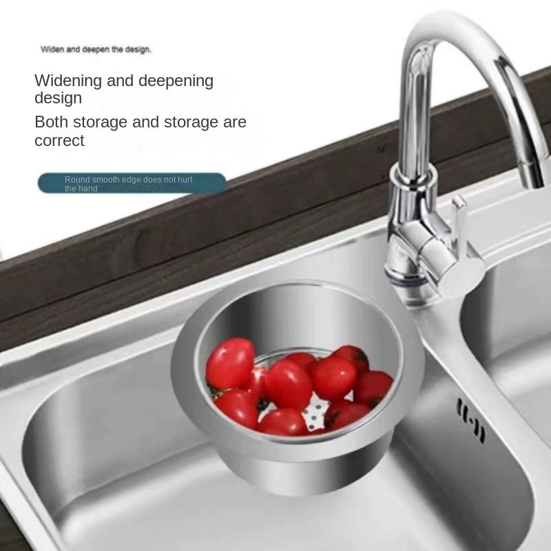 Rổ thoát nước, thiết kế hình thiên nga, vật liệu thép không gỉ, giá thoát nước Treo cho bồn rửa nhà bếp, đặc biệt, không cần khoan, giỏ lọc tách khô và ướt 1