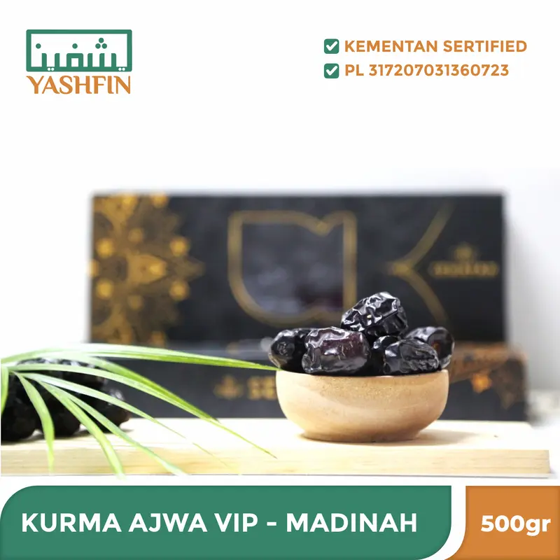 Kurma Ajwa Madinah Pack 500gr VIP Organik Alami 0