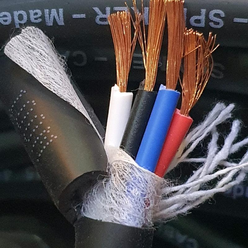 Combo Dây loa 4 lõi Sommer Đức lõi đồng 1.5mm mềm dẻo, không bị xoắn 0