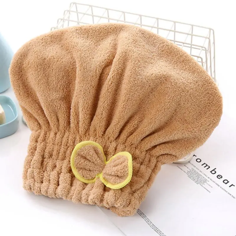 Mũ Trùm Tóc Microfiber, 6 Màu Có Sẵn, Nhanh Khô, Khăn Xếp Tóc, Dành Cho Nữ, Mũ Quấn Đầu, Dày Và Thấm Hút, Mũ Trùm Tóc Khô 3