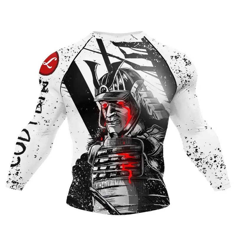 Áo tay dài tập luyện Rashguard BJJ MMA bơi lội 047 3