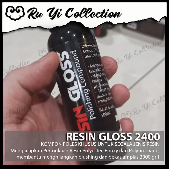 RESIN GLOSS POLISHING COMPOUND KOMPON POLES RESIN KILAP 1