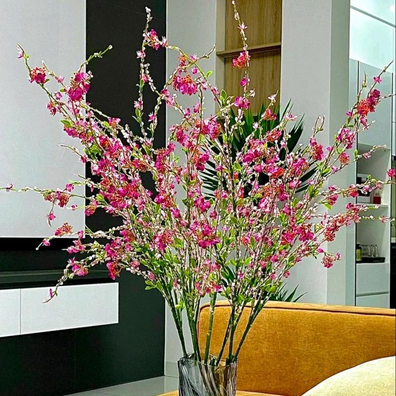  Hoa tuyết mai giả 1 cành 13 nhánh loại đẹp cao 1m1 hoa mã thiên hương hoa trang trí tết Decor Phòng 
