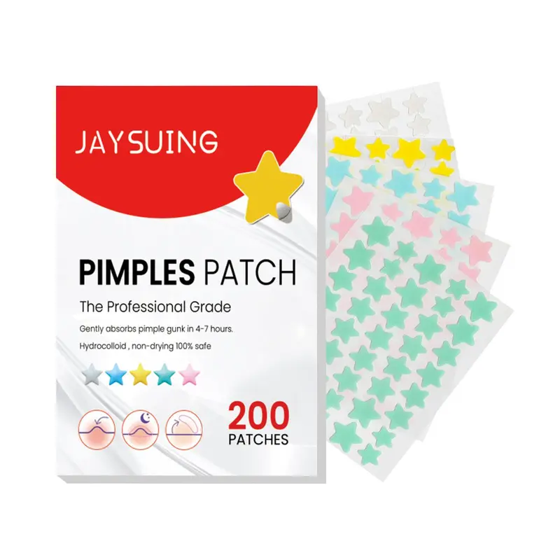 Star Shaped Acne Patches, 5 Sheets/box Hydrocolloid Acne Covering Patches, Facial Skin Care Products for Women & Men 7