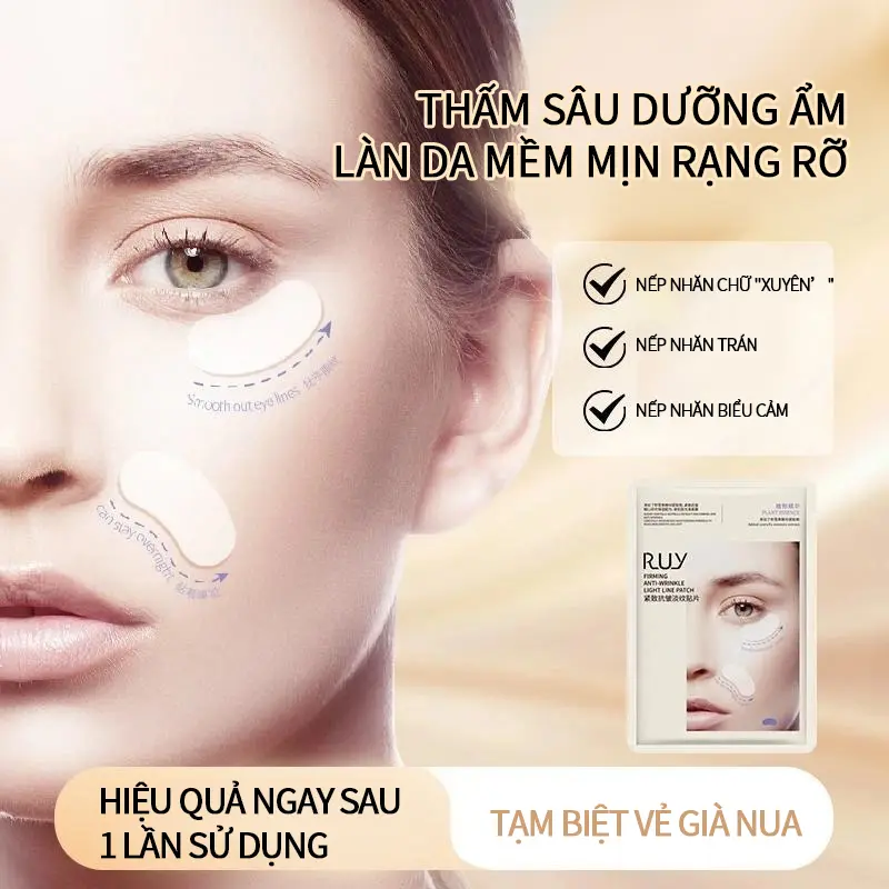 Miếng dán mặt nạ chống nhăn mắt natri hyaluronate cải thiện nếp nhăn, nếp gấp mũi và bọng mắt