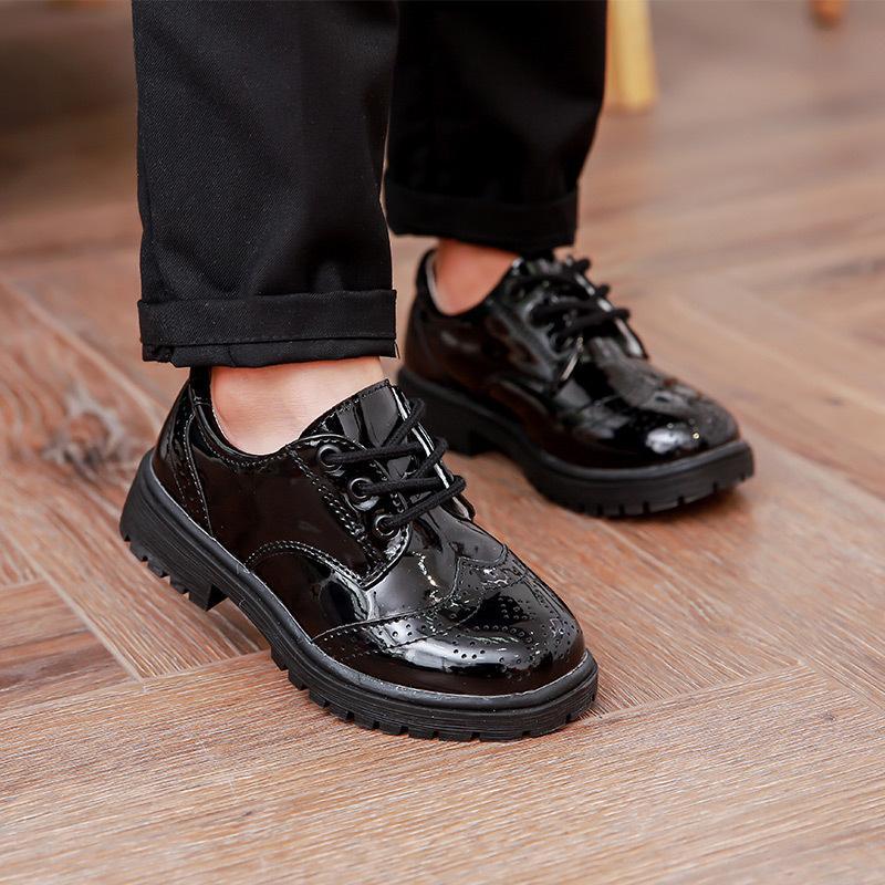 Sepatu pantofel formal anak laki-laki Glossy hitam 5