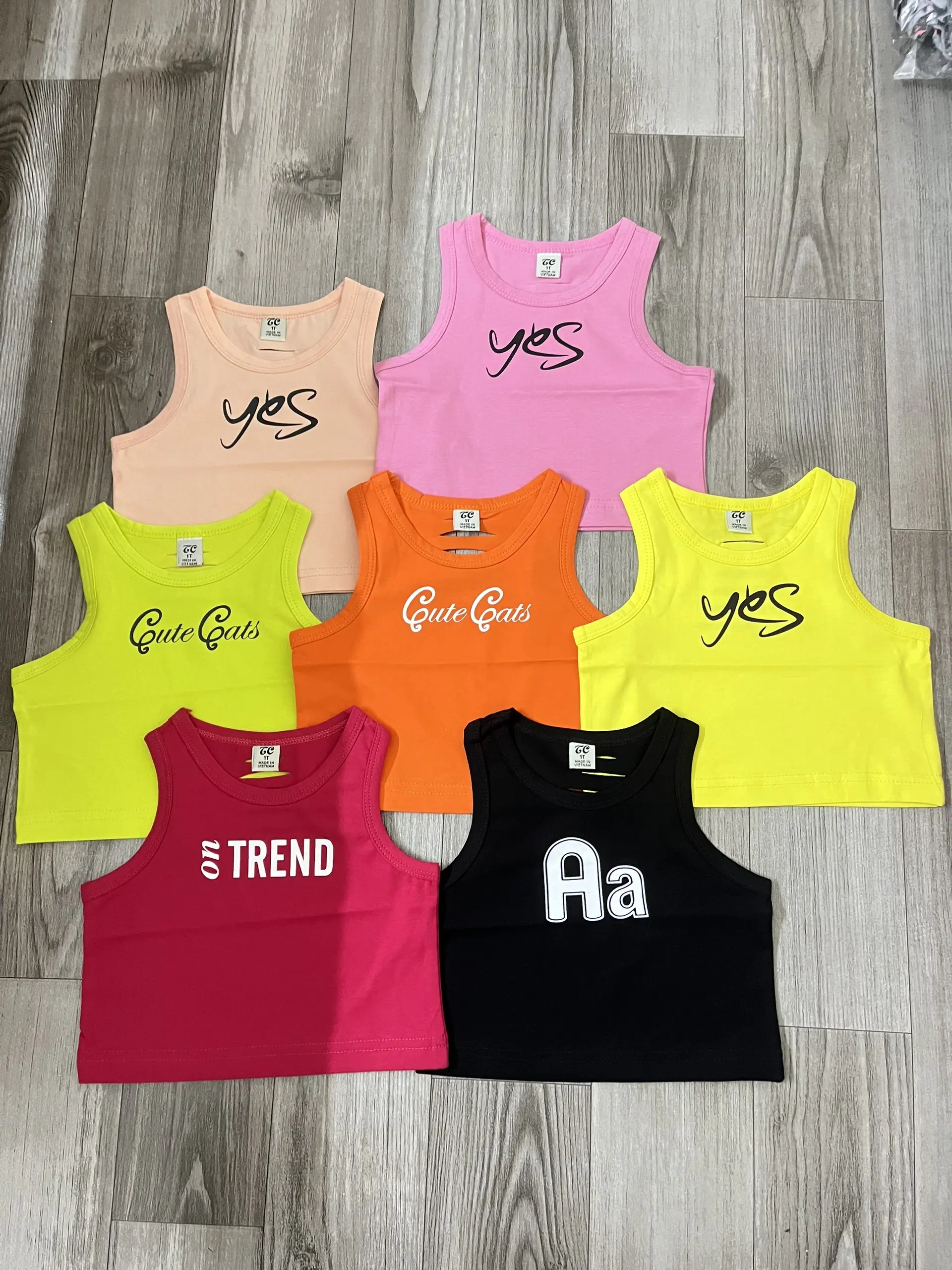 [MỚI] Áo thun tanktop bé gái thun cotton phong cách