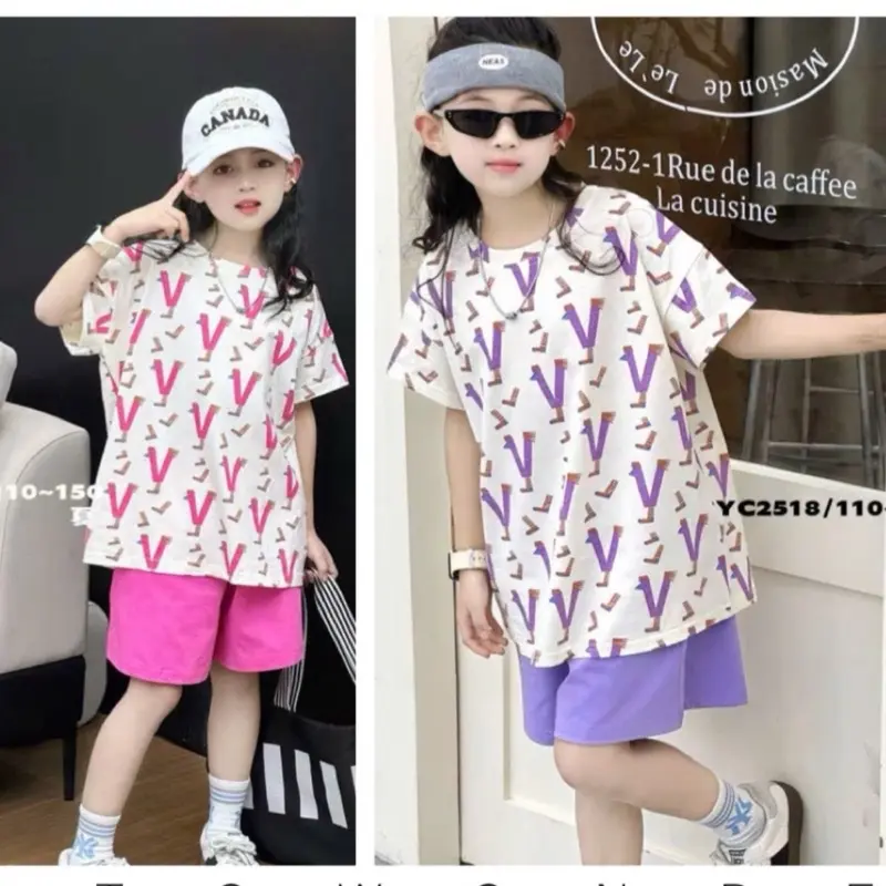 Set bộ cotton chữ phong cách  chất mát đẹp hàng QC 0