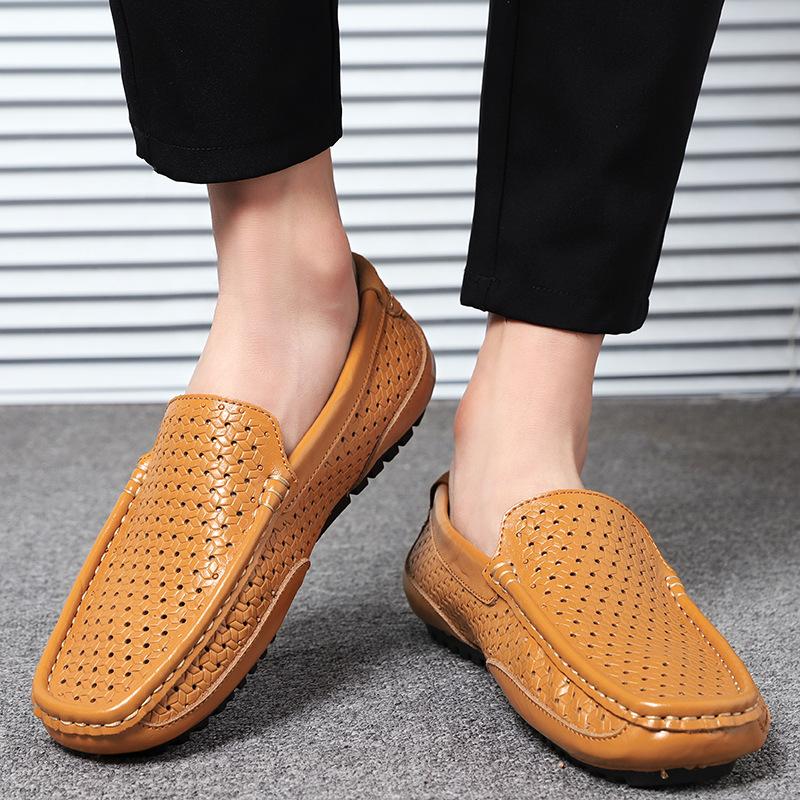 Product Introduction of Giày Da Cho Nam, Khâu Tay, Da Thật, Phong Cách Anh Quốc Ruoshuai, Xuyên Biên Giới, Ngoại Cỡ, Thiết Kế Khoét Lỗ Giày Doug Shoes 28