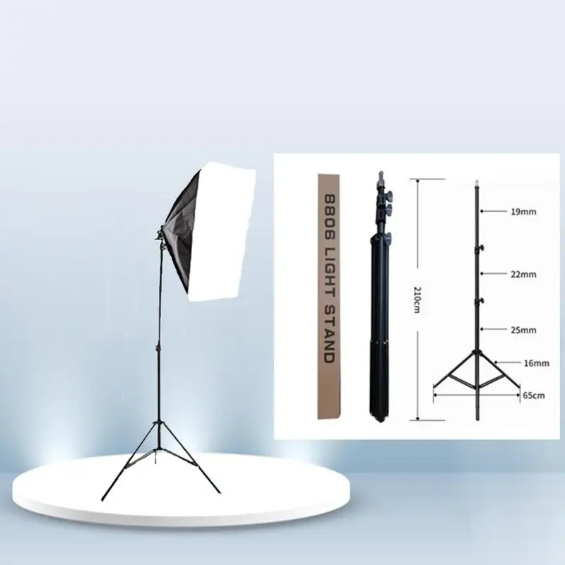Bộ đèn trợ sáng studio chụp ảnh, quay phim, Livestream, quay phim chuyên nghiệp, Đèn Softbox chữ nhật hắt sáng 3 chế độ màu chuẩn studio, công suất 100W 0