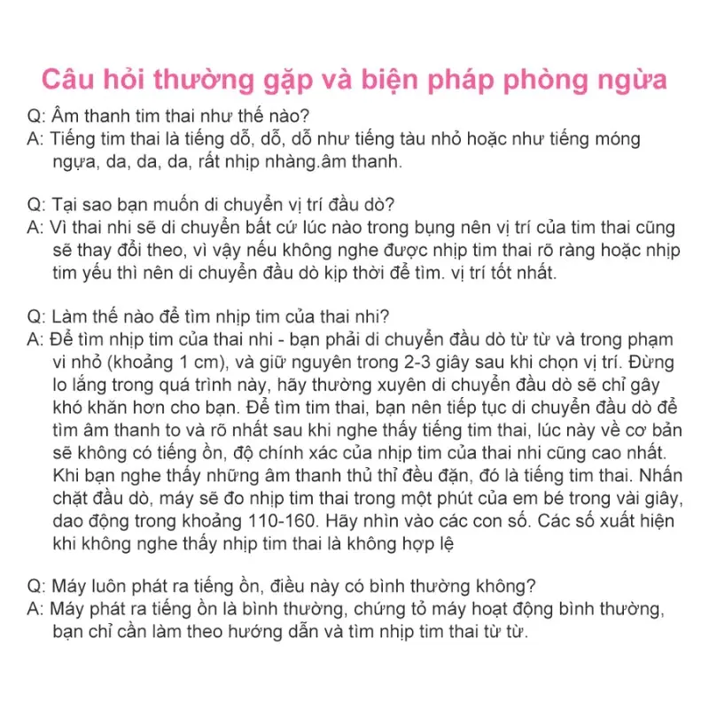 Hổ Trợ Cho Mẹ Bầu Dụng Cụ Nghe Tim Thai Cầm Tay, Thiết Bị Nghe Tim Thai Nhi Tại Nhà 8