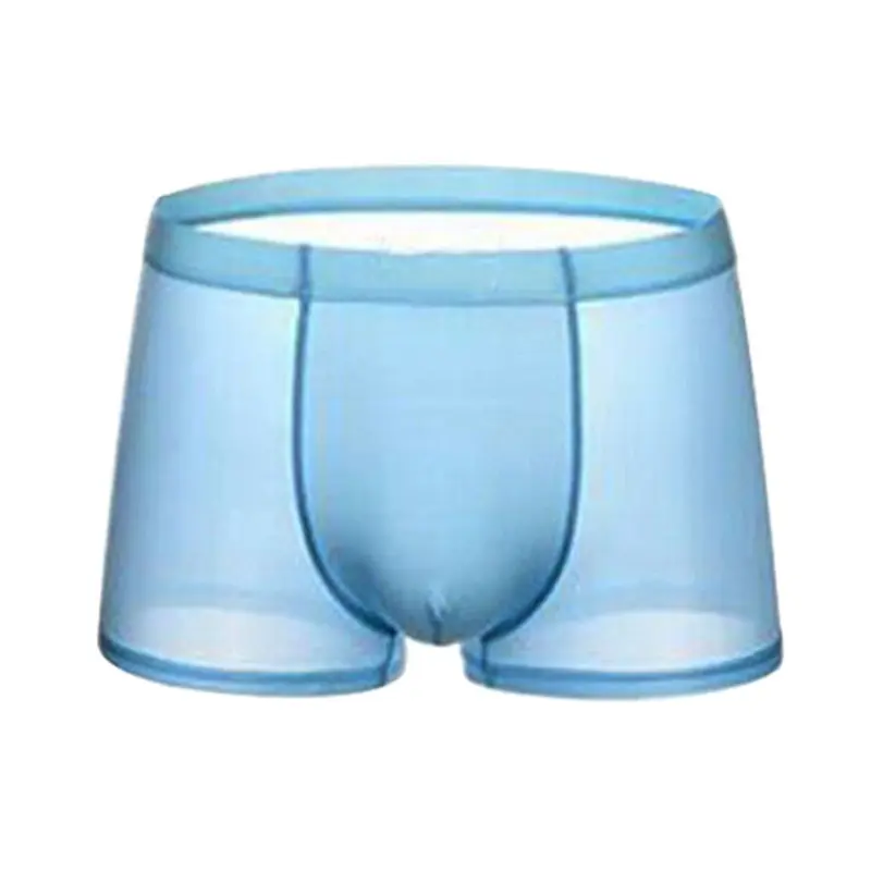 Quần Lót Boxer Nam, Renbthy, Cạp Trung, Eo Co Giãn, Quần Sịp Ngắn, Thoáng Khí, Đường Kẻ Mịn, Màu Trơn Quần Lót Lồi Chữ U 4