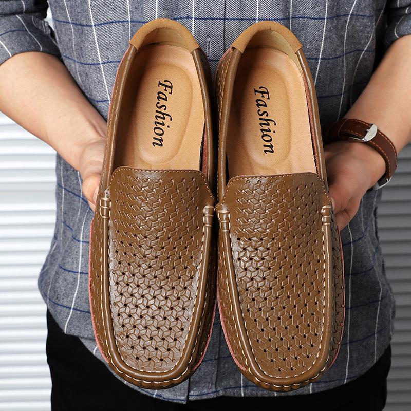 Product Introduction of Giày Da Cho Nam, Khâu Tay, Da Thật, Phong Cách Anh Quốc Ruoshuai, Xuyên Biên Giới, Ngoại Cỡ, Thiết Kế Khoét Lỗ Giày Doug Shoes 10