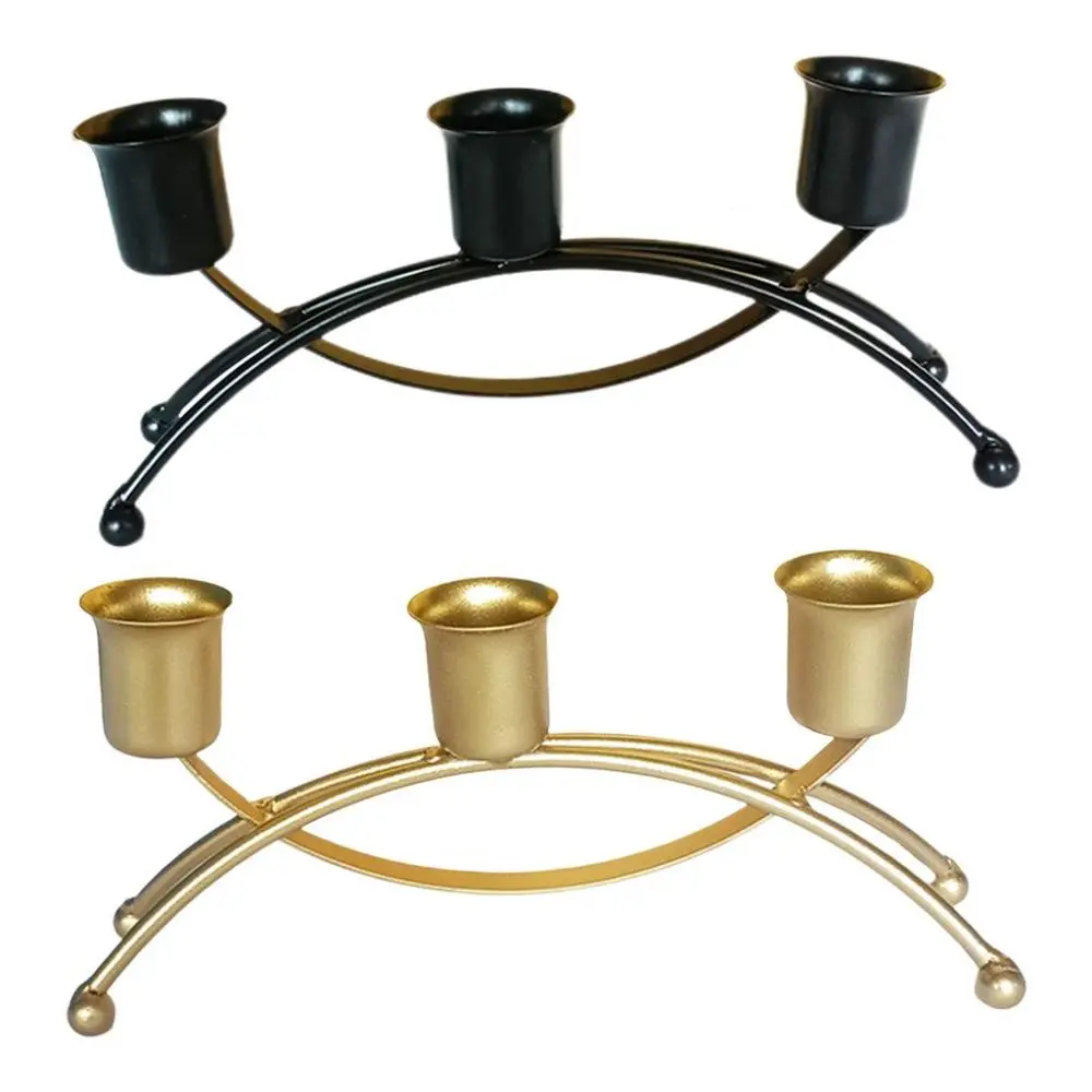 3 Heads Candle Holders, Tall Candlestick Holder for Taper Candles, Metal Candelabra for Wedding, Dinning, Party, Interior Decorating Ornaments
