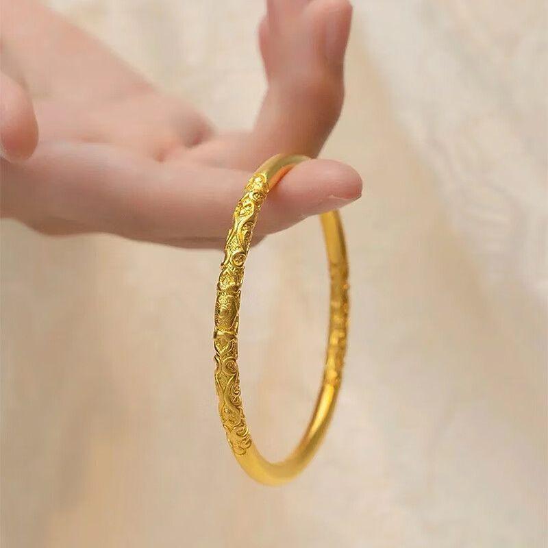 Product Introduction of Vòng Tay Trơn, Thiết Kế Vòng Tròn Cổ Đại Di Truyền Nezha Qiankun, Hoa Banyue Và Họa Tiết Cỏ Màu Tím, Họa Tiết Cỏ Xoăn, Màu Trơn Phong Cách Cung Điện 5