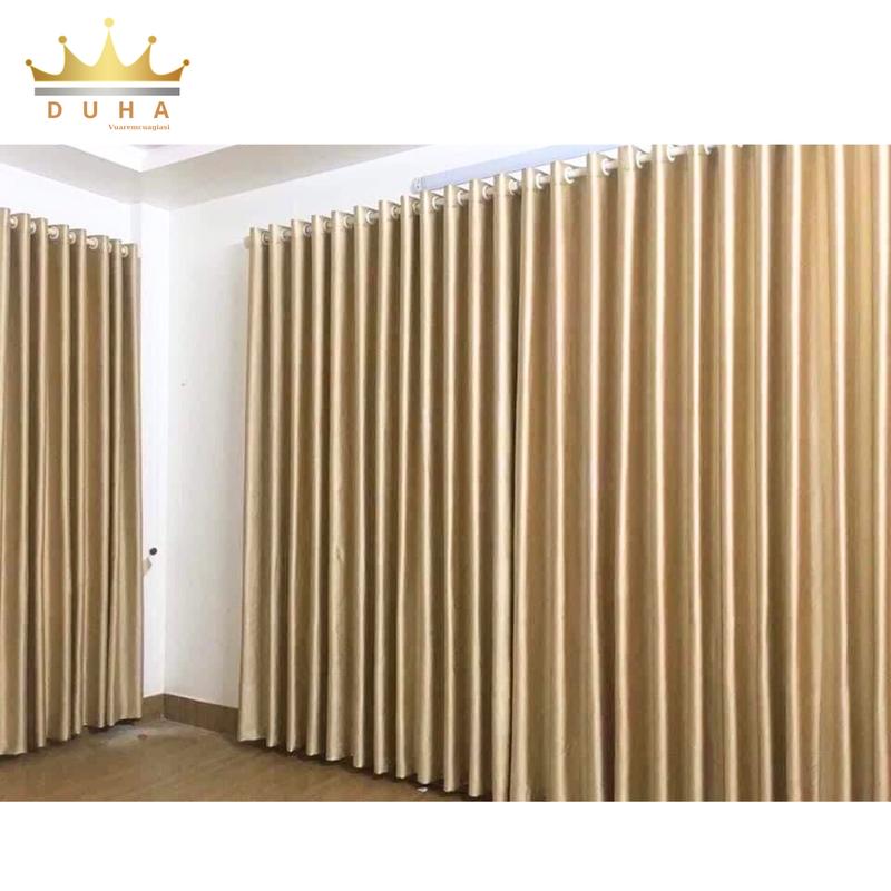 Rèm cửa chống nắng màu Vàng Kem Ánh Kim rèm cửa sổ rèm cửa chính chống nắng 89% trang trí decor phòng Luxury Curtain