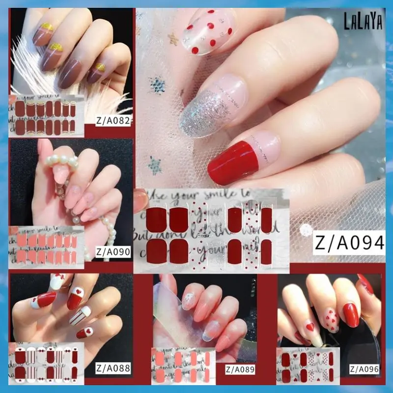『Lalaya』Nail Stickers 3D Effect Waterproof and Durable Stickers / Art Stickers / Fake Nails / Nail Stickers / Nail Enhancement Stickers Ready Stock