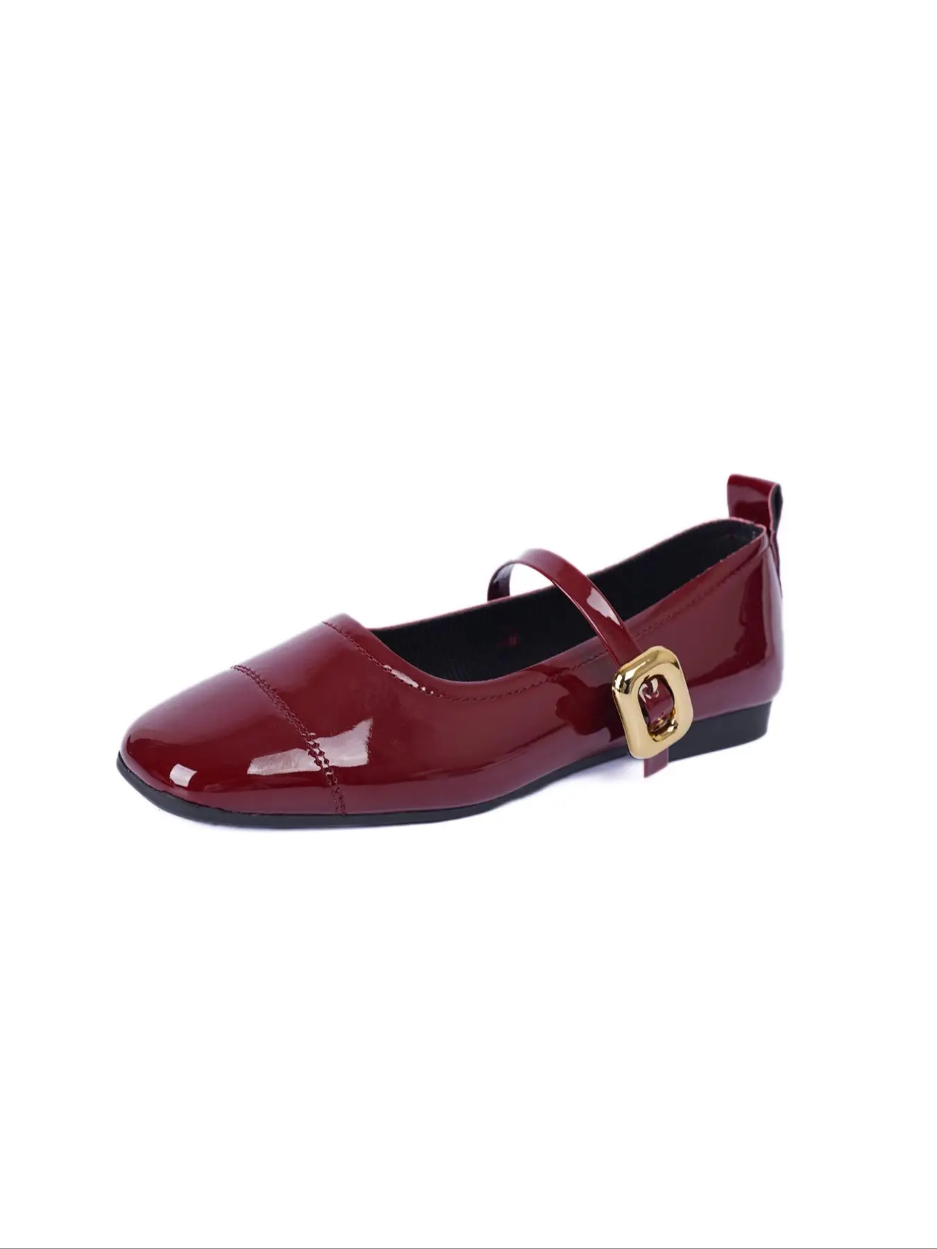 Women's Fashionable Solid Color Square Toe Mary Jane Pumps, Elegant Buckle Design Flat Shoes for Daily Wear, Lightweight Breathable Comfortable Shoes for Women & Girls
