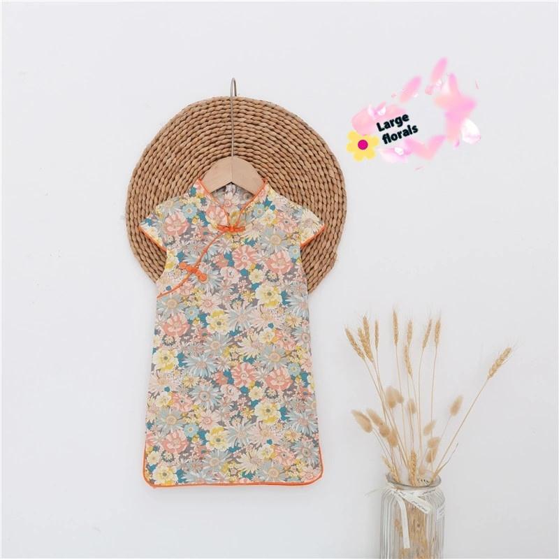 Product Introduction of Girls' Chinese Style Retro Hanfu Summer Children's Fashionable Cheongsam Dress Baby Skirt Cross-border One-piece Dropshipping 7