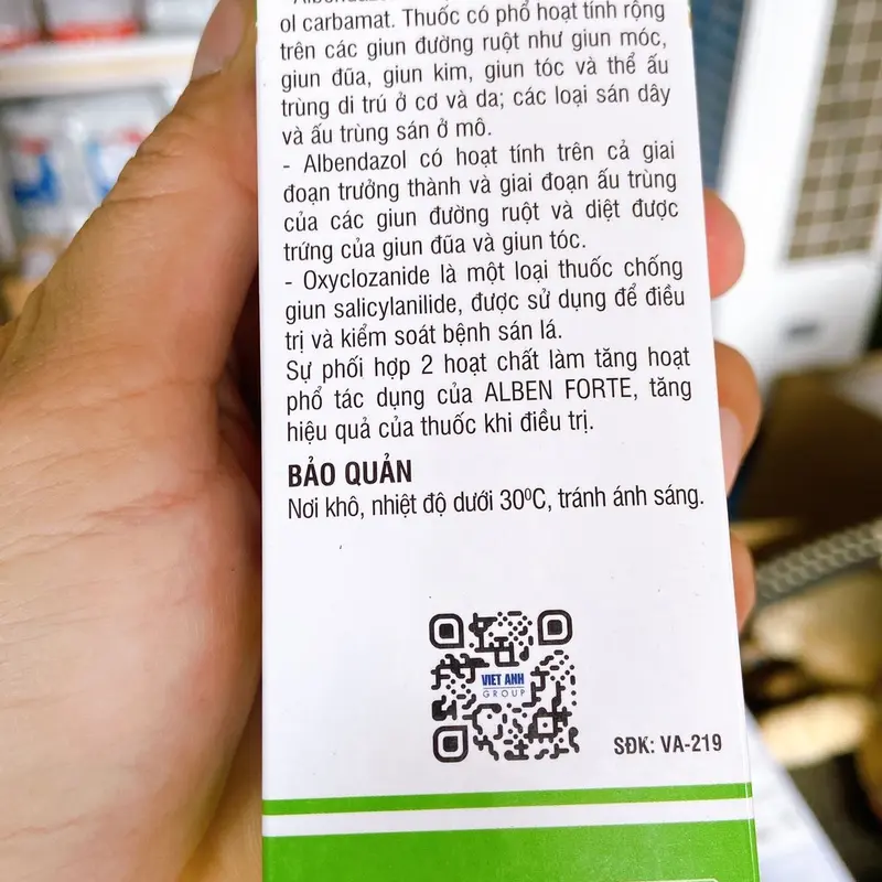 Alben Fort thuốc tẩy giun sán, giun tròn, giun dẹp dạng nước siêu đậm đặc cho gia súc gia cầm 100ml 2