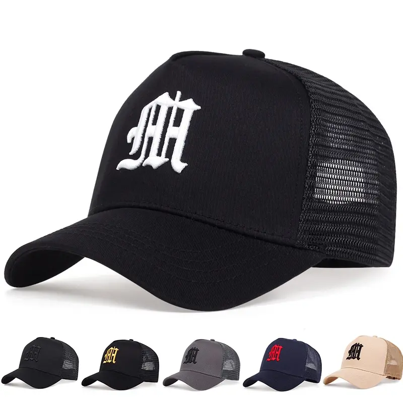 New Fashion Letter Baseball Cap Women Men Breathable Hip Hop Hats Summer Casual Mesh Caps Unisex Cotton Snapback Caps