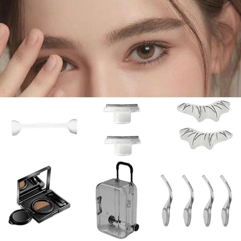  Bộ Khuôn Lông Mi Đa Năng Bao Gồm Bút Kẻ Mắt Và Khuôn Lông Mi Dụng Cụ Trang Điểm 