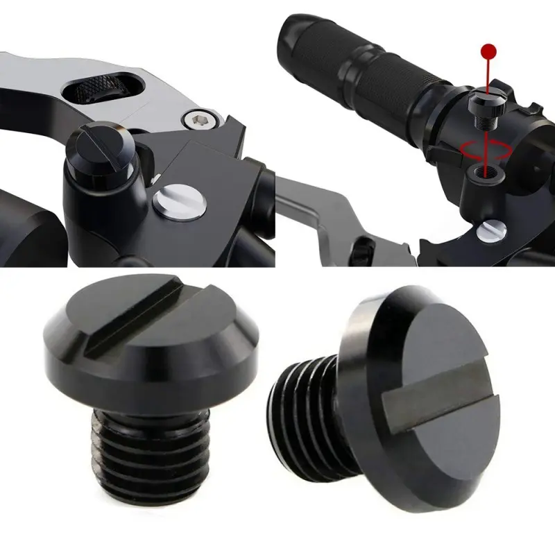 M10 M8 Motorcycle Modification Parts Aluminum Alloy Rearview Mirror Mount Positive and Negative Thread Decorative Screw Mirror Hole Plug