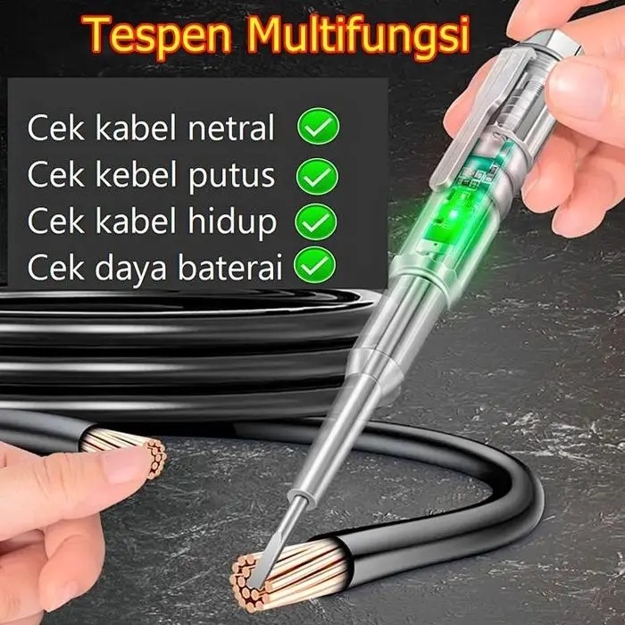 Tespen Testpen Test Pen Tes Pen 2 Dual LED Obeng Tester Arus Listrik 2