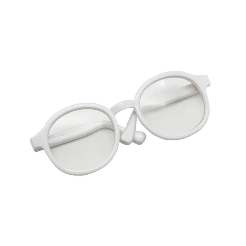 Plush 1/3BJD Doll Glasses Accessory Round Frame Miniature Eyewear Clear Lens Eyeglasses 6.5/9cm for Labubu BJD Doll Accessories 8