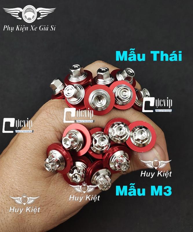  Ốc Salaya 6 Ly  M3   THÁI  Inox 304 Tặng Kèm Lông Đền Nhôm Đỏ Chiều Dài Đầy Đủ Các Size  Giá Sỉ 1 Ốc  