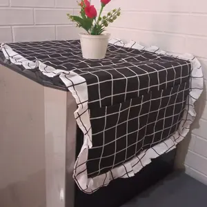 TAPLAK ALAS KULKAS KAIN KATUN Lapis Busa Motif Batik Elegant Ukuran 45x120 CM Bahan Lembut Tidak Luntur Aman untuk Keluarga