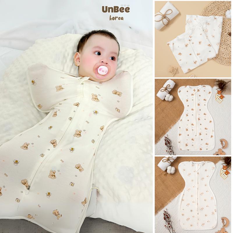 Nhộng Chũn Tơ Tằm Nano UnBee Vải Mát Mịn Bọc Nano Kháng Khuẩn Cho Bé (0-9 Tháng)