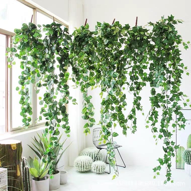 Dây Lá Nho ,Lá Phong Giả Dài 220CM Sắc Nét Như Thật Trang Trí Nhà Cửa, Hàng Rào…