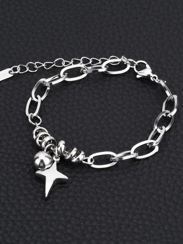 Star & Ball Design Bracelet, Fashion Jewelry for Party, Daily Clothing Decor, Trendy All-match & Exquisite Jewelry for Birthday Gift 2