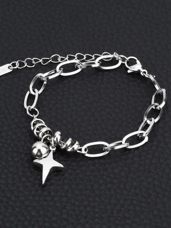 Star & Ball Design Bracelet, Fashion Jewelry for Party, Daily Clothing Decor, Trendy All-match & Exquisite Jewelry for Birthday Gift 2