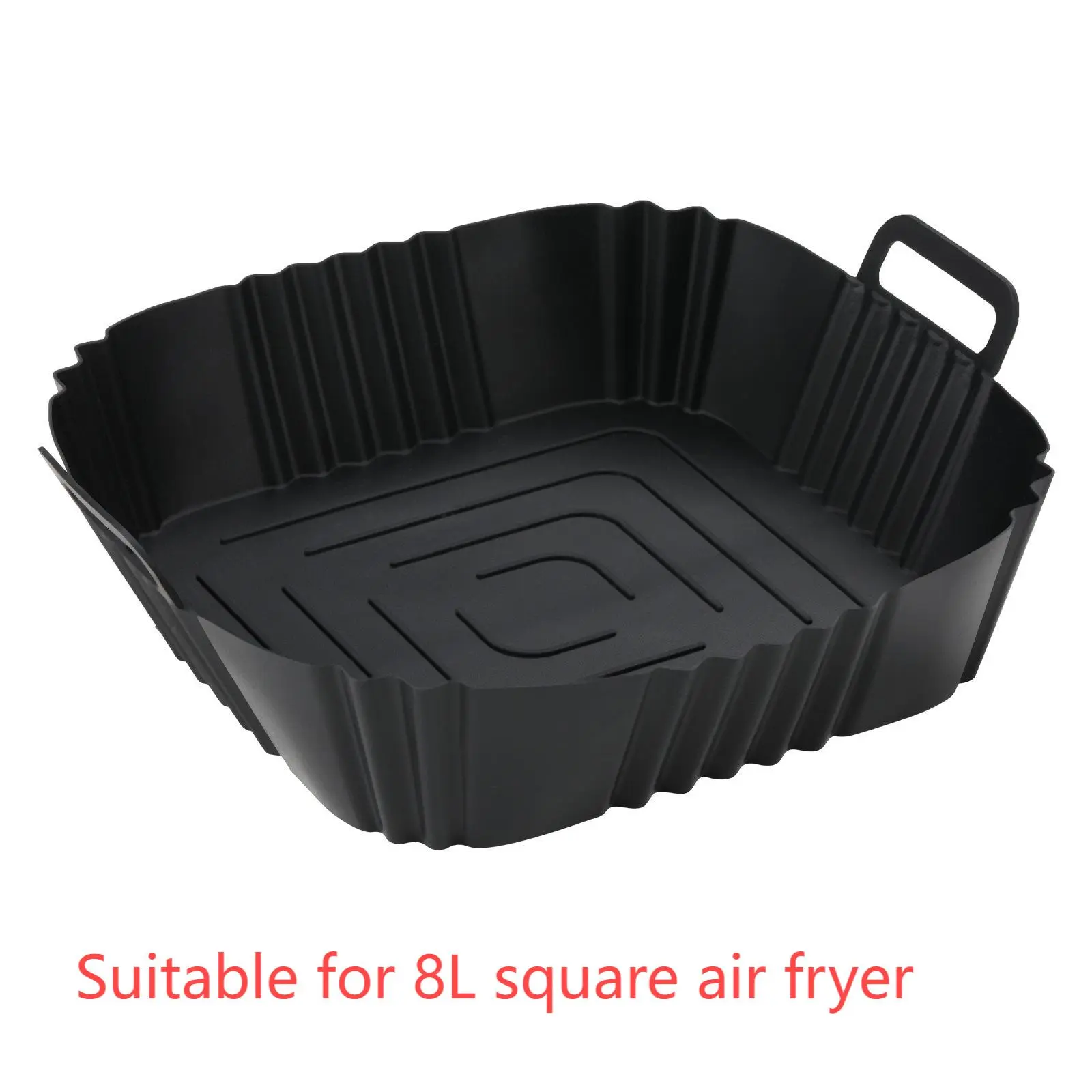 Kitchen Accessories, 1 Count Silicone Air Fryer Liner, Non-stick Square Air Fryer Tray with Handle, Easy To Clean, Kitchen Accessories