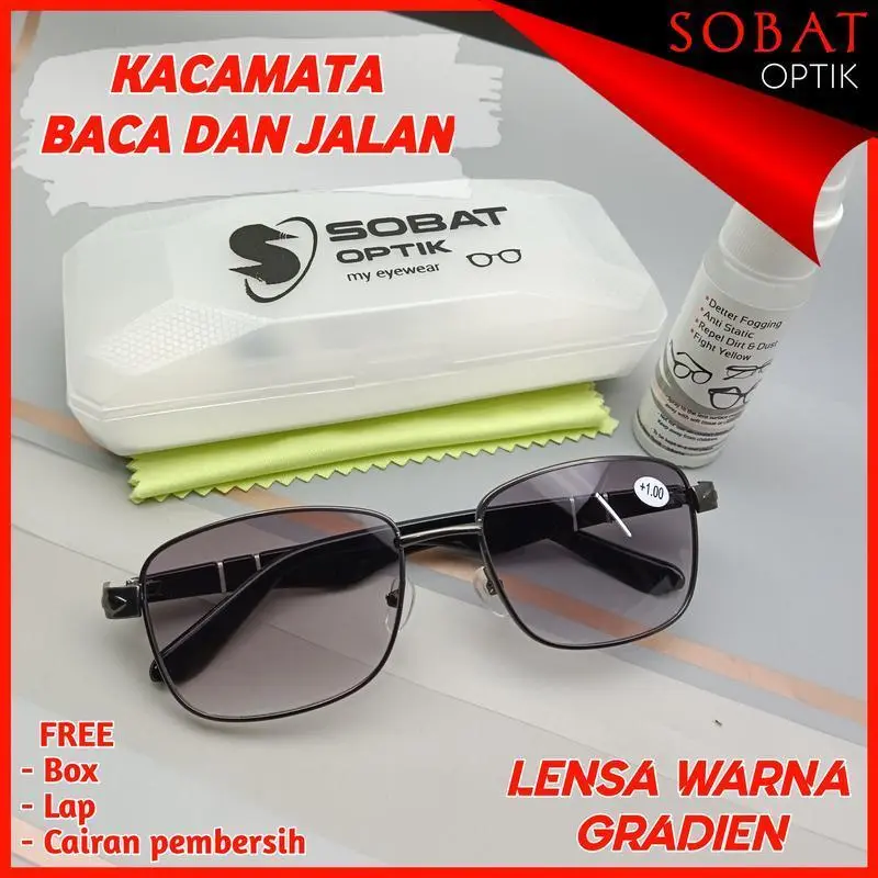 PROMO Kacamata baca dan jalan lensa warna gradien ukuran +1.00 sampai +3.00 Bacaan FLASH SALE