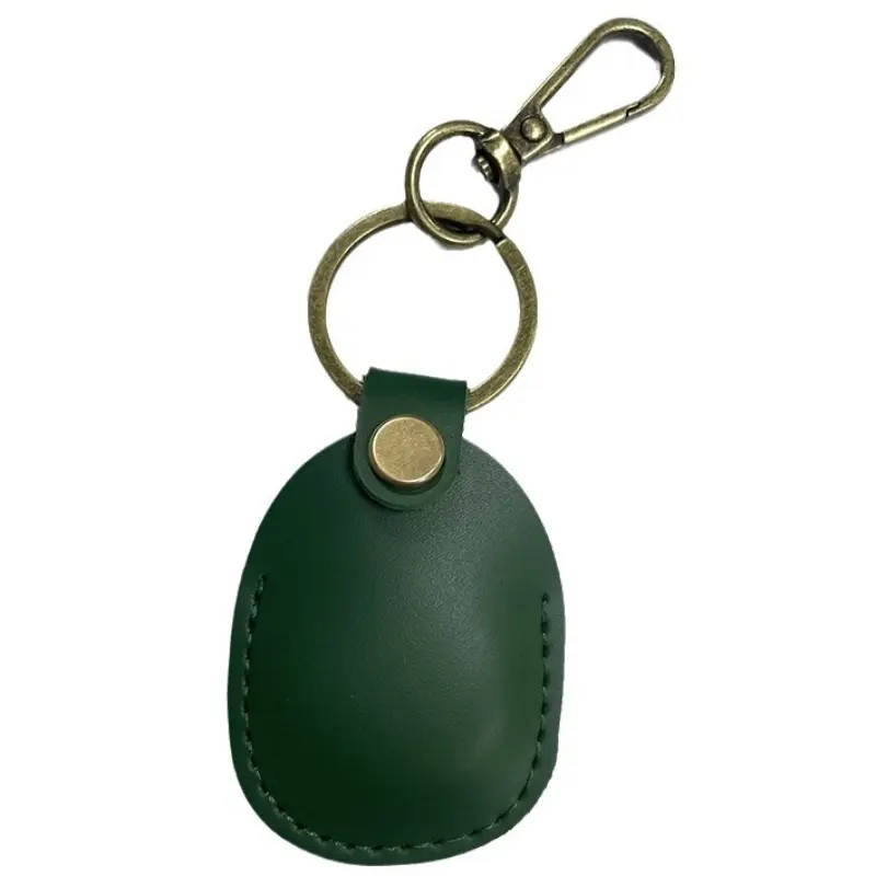 Vỏ bảo vệ AirTag, Vỏ da, Thích hợp cho bộ định vị Airtag, có móc khóa và ngăn đựng thẻ, làm bằng da 4