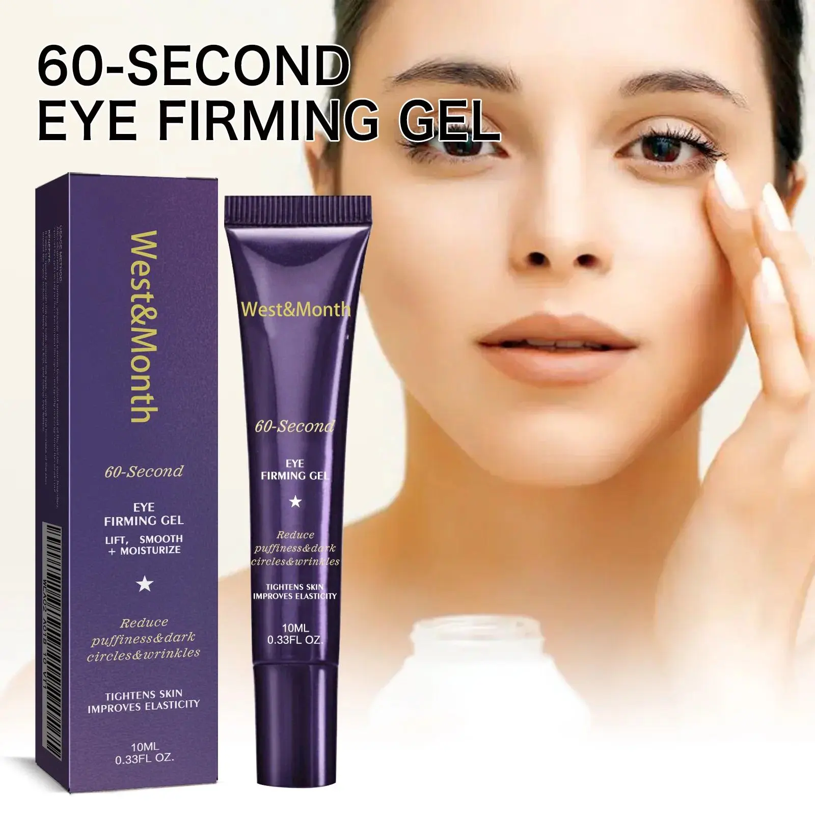 Quick-Absorbing Eye Firming Gel for Dark Circles & Puffiness Hydrating Gel Cream with Retinol Hyaluronic Acid 10ml