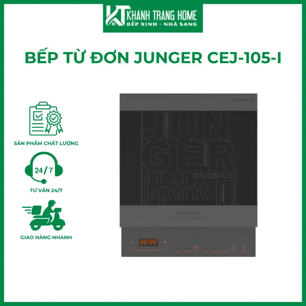 Bếp Từ Đơn JUNGER CEJ-105-I Bếp 6 Chế Độ Đun Nấu Đa Năng - Khánh Trang Home