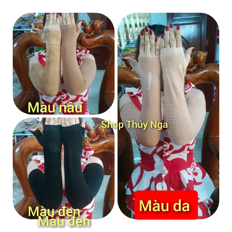 GĂNG TAY XỎ NGÓN LÔNG NHUNG 3 màu (nâu _da _đen) 1