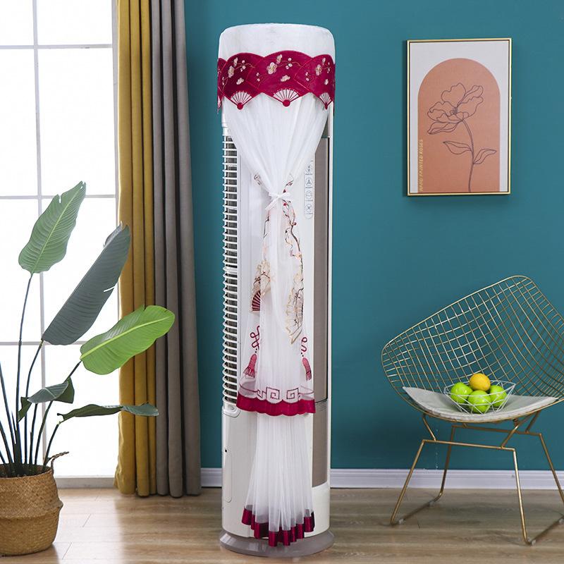 Product Introduction of New Model No-Remove Air Conditioner Cover for Cylinder Vertical Cabinet Machine, Round Living Room Air Conditioner Dust Cover for Gree Midea 36