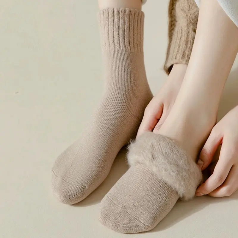 Tất Bà Mang Thai, Dày, Cho Nữ Mùa Đông, Tất Bó Sát, Tất Ngủ, Chất Liệu Lông Cừu, Tất Dài, Tất 5